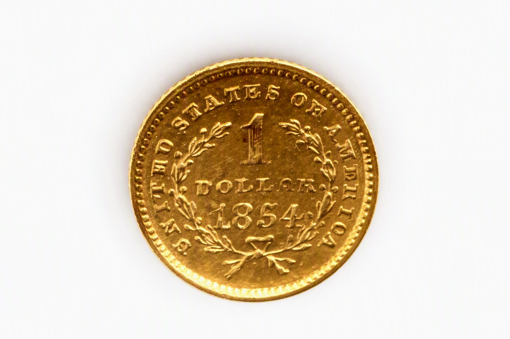 1854 Type I Liberty Head Gold Dollar – $1 US Gold Coin