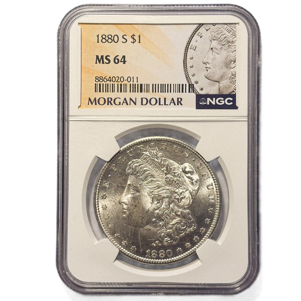 1880-S Morgan Silver Dollar — MS64