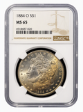 1884 O Morgan Silver Dollar MS 65