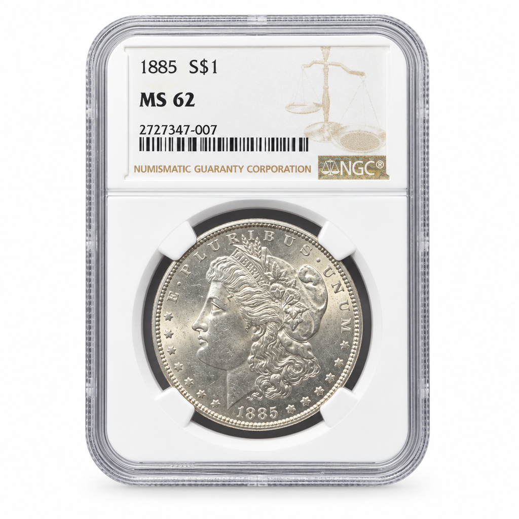 1885-S Morgan Silver Dollar MS 62