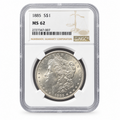 1885-S Morgan Silver Dollar MS 62