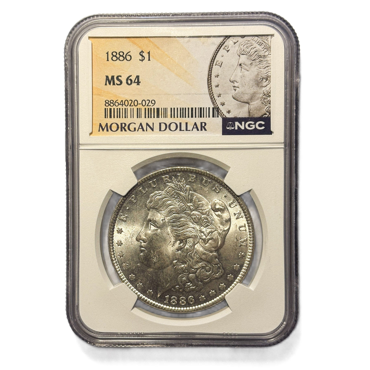 1886 Morgan Silver Dollar — MS64