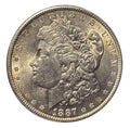 1887-P Morgan Silver Dollar — Circulated 90% Silver Coin
