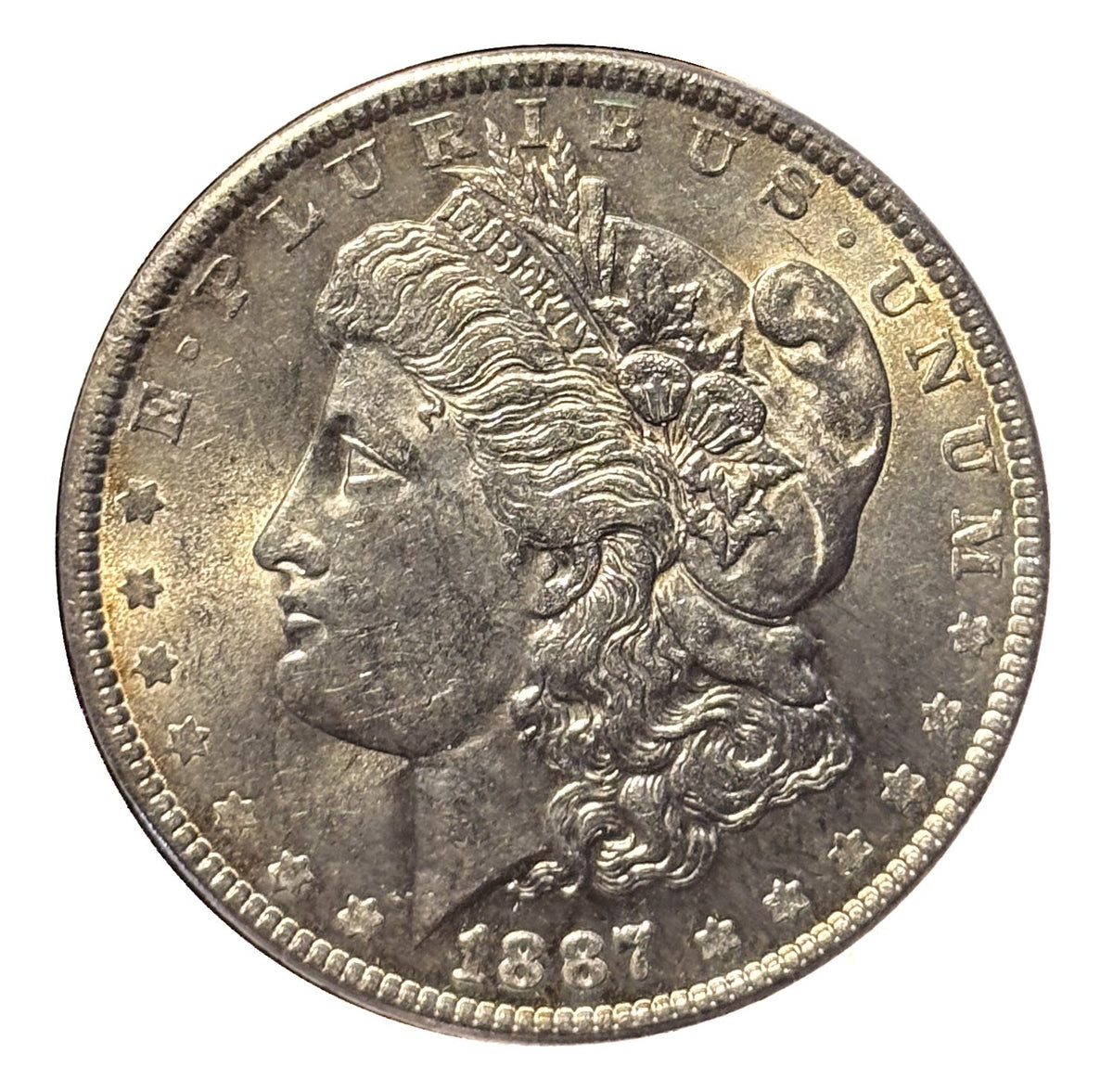 1887-P Morgan Silver Dollar — Circulated 90% Silver Coin