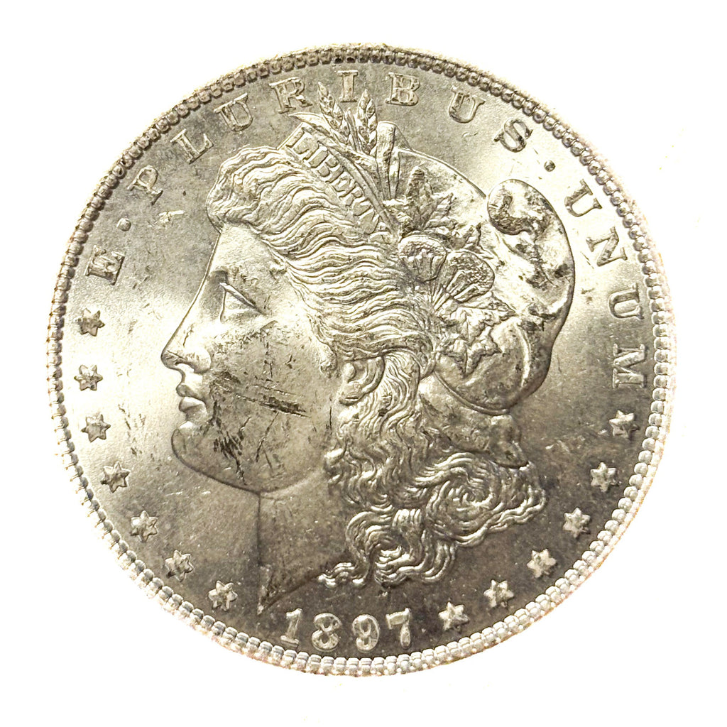 1897-P Morgan Silver Dollar — Circulated 90% Silver Coin