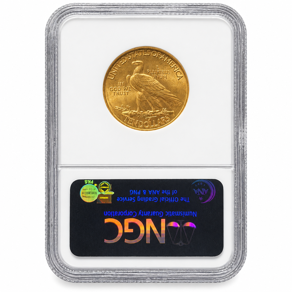 1911 Indian Head Eagle $10 – NGC MS 63