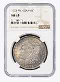 1921 Morgan Silver Dollar MS 62