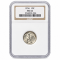 1936 Mercury Dime MS66