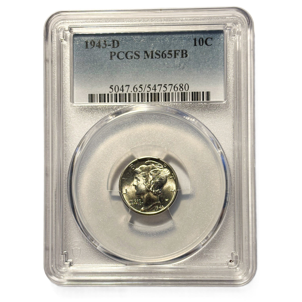 1943 D Mercury Dime MS65FB