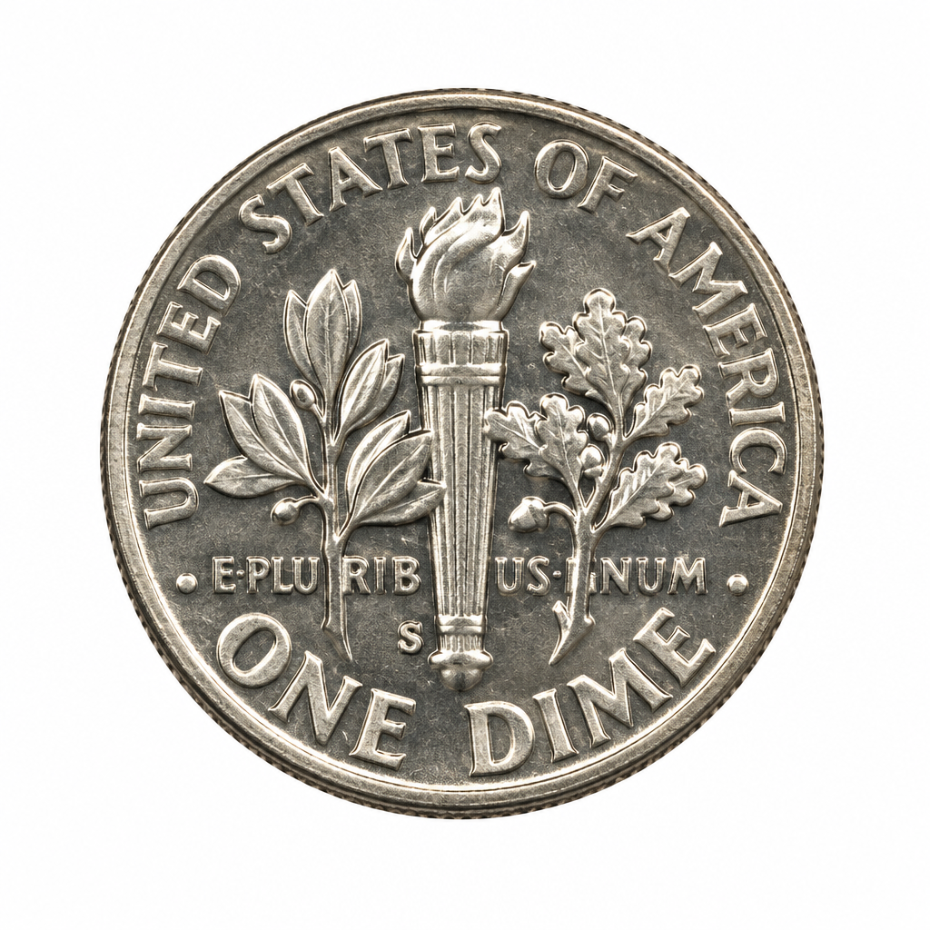 1955 S Roosevelt Dime
