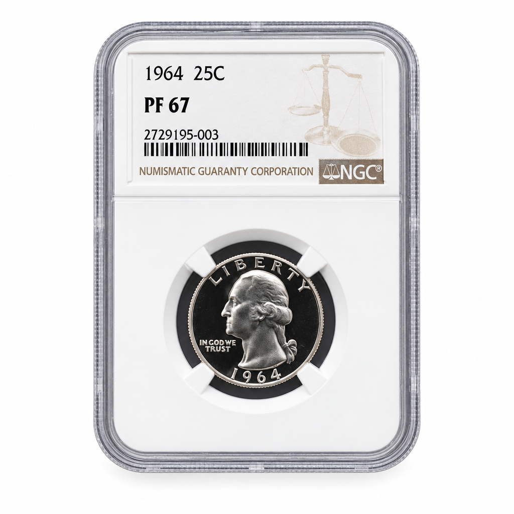 1964 Washington Quarter PF 67