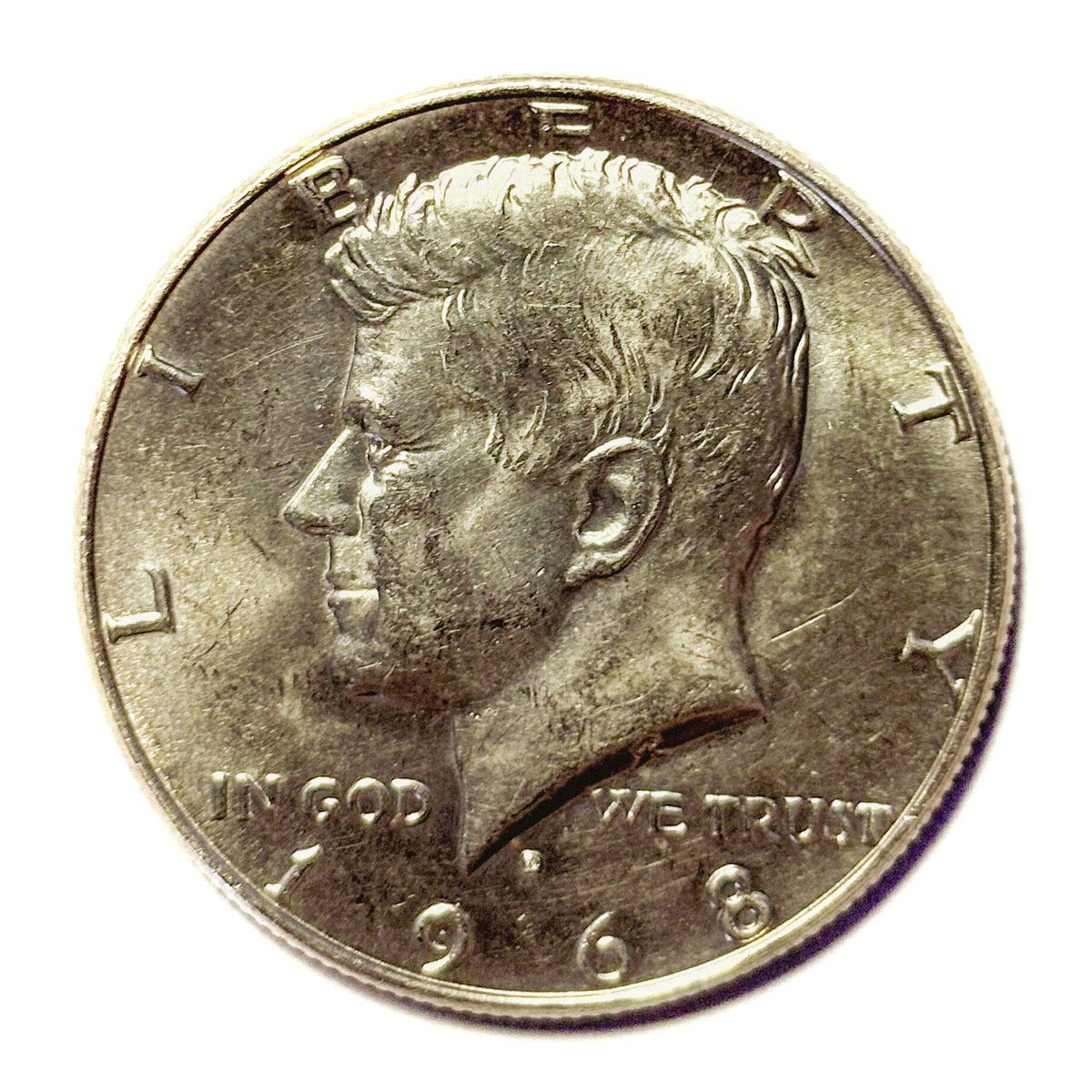 1968-D Kennedy Half Dollar — 40% Silver Circulated Coin