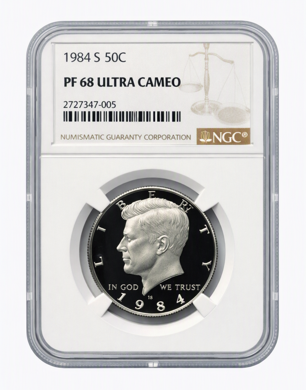 1984 S Kennedy Half Dollar PF 68 Ultra Cameo