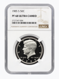 1985 S Kennedy Half Dollar PF 68 Ultra Cameo