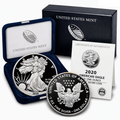 2020-W American Silver Eagle 1 oz Proof — Mint Box & COA