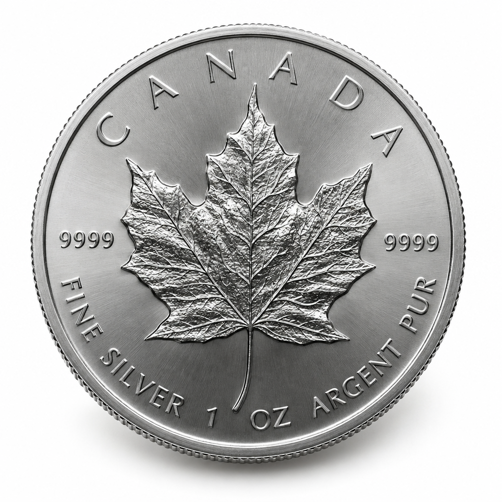 Canadian Silver Maple Leaf Coin (1 oz, .9999 Fine Silver)