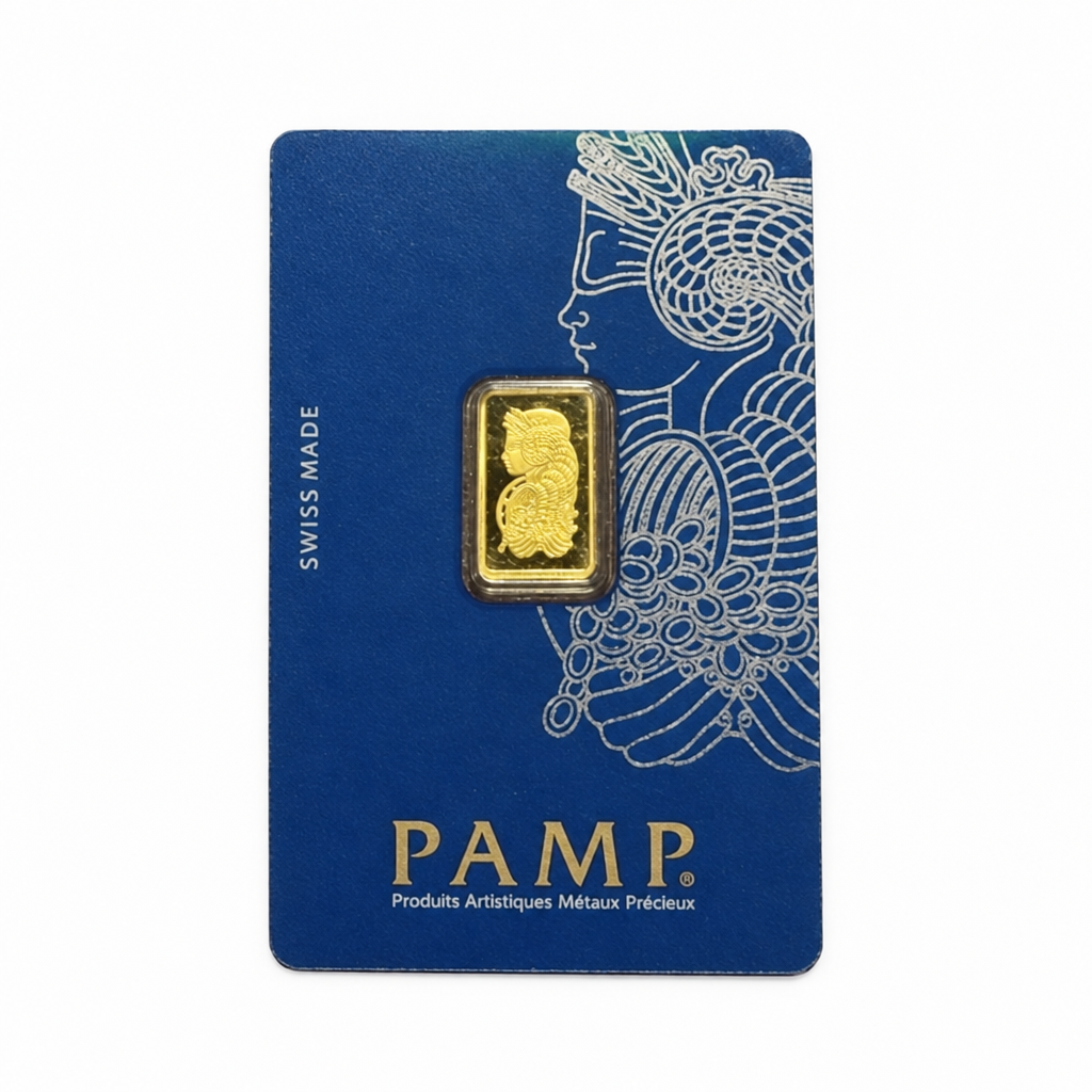 PAMP Suisse 2.5g 9999 Fine Gold Fortuna Bar – Sealed Assay Card